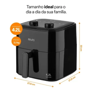 Fritadeira Elétrica Air Fryer 4,2L 1350W 220v Multi - GO253 - Imagem 8