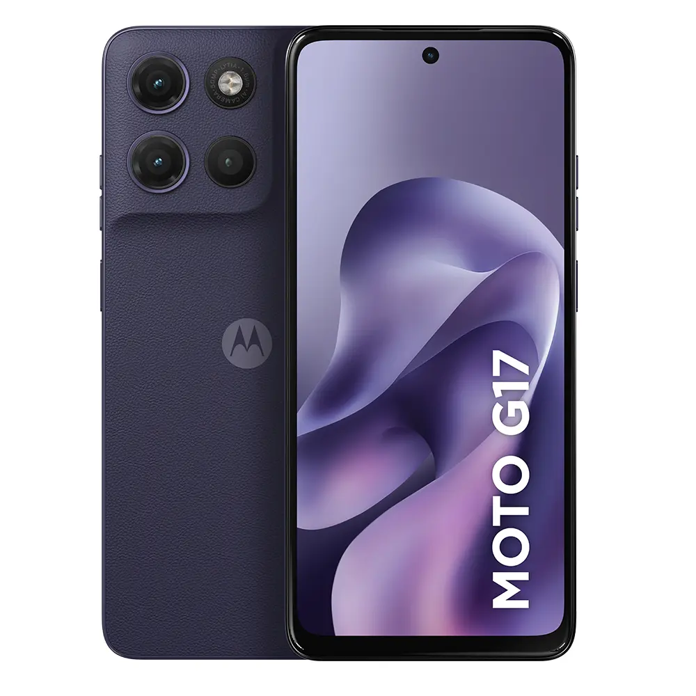 e4192f70ba3390ef9bc57e99ca5d101b.webp Smartphone Motorola Moto G17 Roxo 4g - 256gb 12gb (4gb Ram + 8gb Ram Boost) Camera 50mp Sony Lytia 600, Tela Fhd+ 60hz - Imagem 1