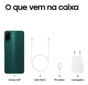 Celular Samsung Galaxy A07 128gb, 4gb, Câmera 50mp, Tela 6.7 , Proteção Ip54, Verde - Imagem 6