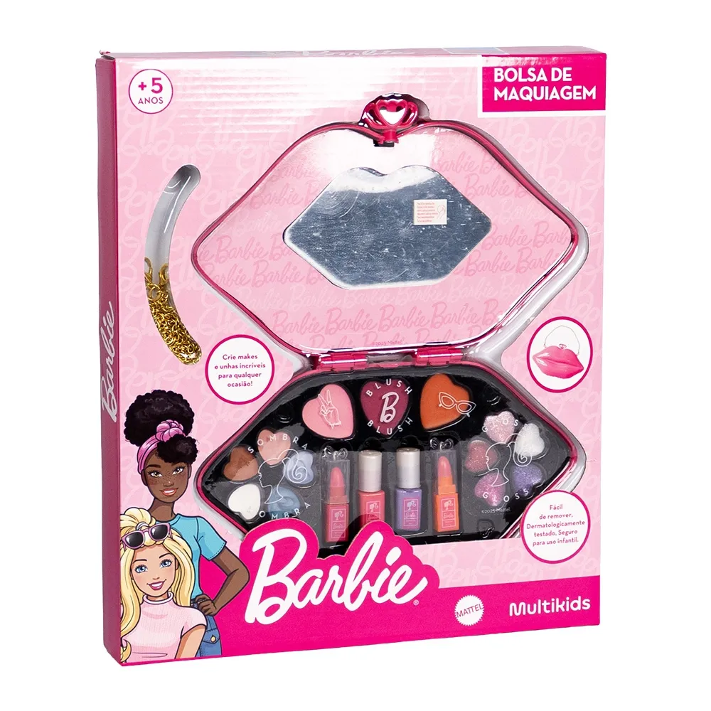 ee765760fc0f48357dcabf2b281e5a08.webp Bolsa De Maquiagem Barbie Multikids - BR2421 - Imagem 1