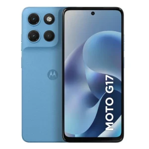 Smartphone Motorola Moto G17 Azul 4g - 256gb 12gb (4gb Ram + 8gb Ram Boost) Camera 50mp Sony Lytia 600, Tela Fhd+ 60hz