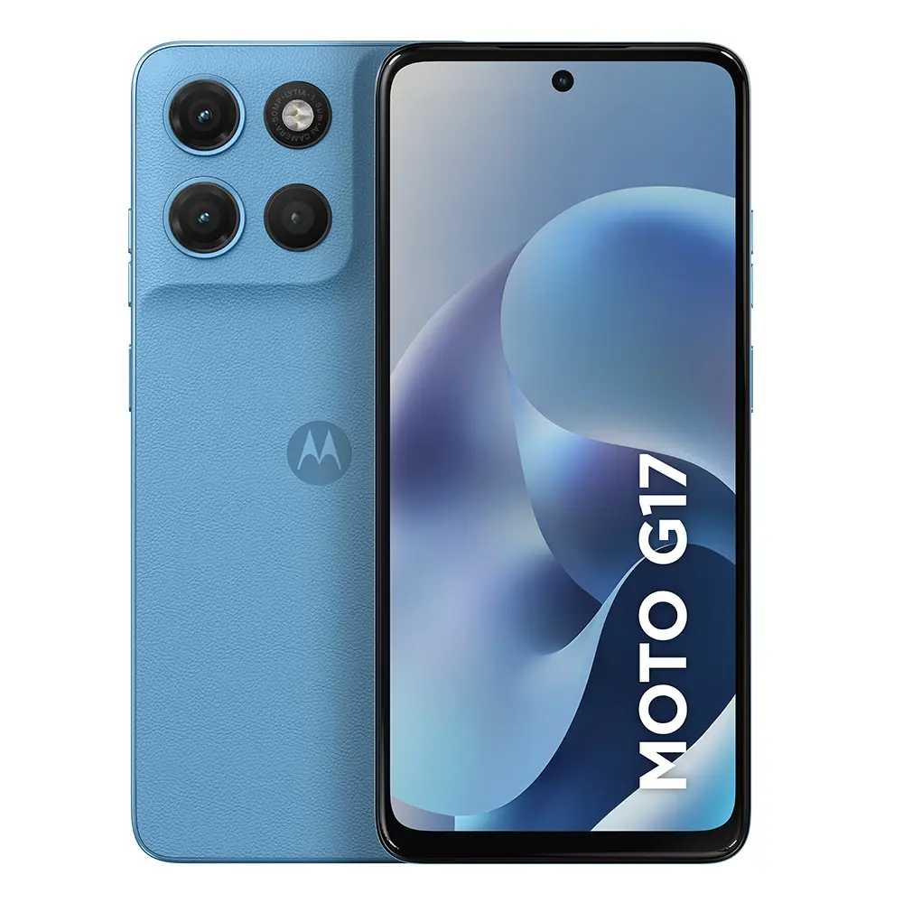 f360c75908f221678dd4f782c9e5f933.webp Smartphone Motorola Moto G17 Azul 4g - 256gb 12gb (4gb Ram + 8gb Ram Boost) Camera 50mp Sony Lytia 600, Tela Fhd+ 60hz - Imagem 1