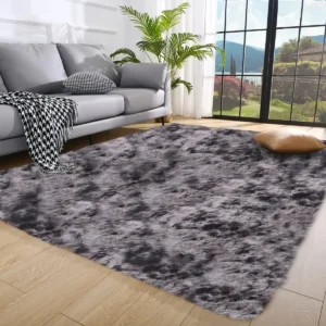 Tapete 2.00x1.50 Felpudo Cinza Mesclado Luxo Para Quarto Sala