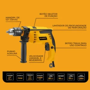 Furadeira Impacto 710W 1/2 220V RFI-0710-220 Ranger - Imagem 3