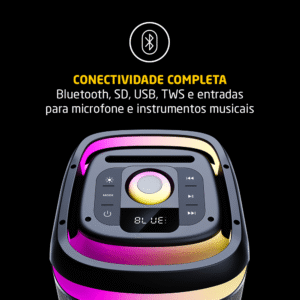 Caixa de Som Torre PULSEBOX 3 1300W Bluetooth Pulse - SP519 - Imagem 8