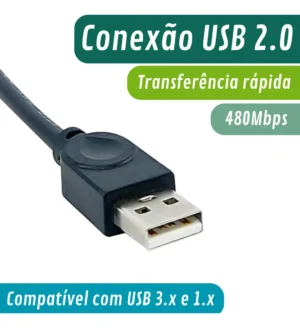 Cabo Extensor Usb para Impressora 5 Metros - Imagem 2