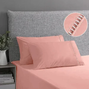 Jogo De Lençol Casal Cor Rose 3 Pçs 400 Fios C/ Elástico 188cm X 138cm x 30cm - Imagem 2