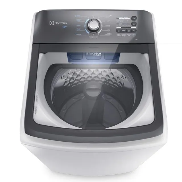 27786b70242d9f650362ce3cbfd4998f.webp Máquina de Lavar Electrolux 18kg Branca Efficient Cesto inox e Jet&Clean (LEE18) 220V - Imagem 1