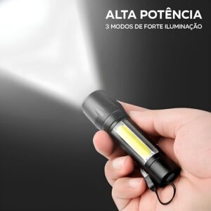 Lanterna Mini com Estojo B-max 8400 3 Modos de Luz - Imagem 3