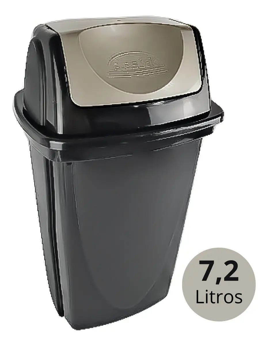 3742d74f5a1ea3e28d686c1be35ae3b0.webp Lixeira Plástica Basculante 7,2 litros Plasútil - Imagem 1