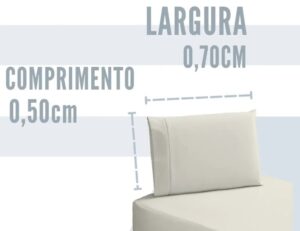 Lençol Solteirão Solteiro King 2 Pçs 2,03m X 0,98cm Cor Cinza Algodão - Imagem 3