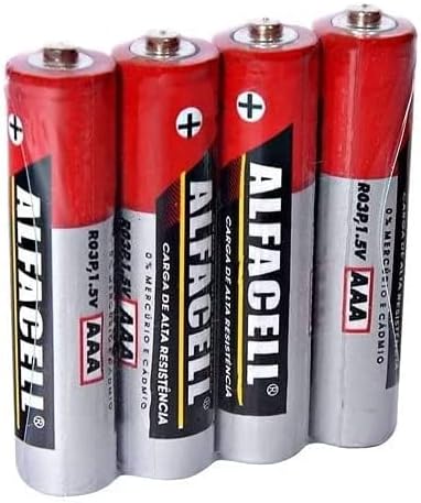 60a4d06902282c827e745a12d694e7ec.jpg Pilha Palito Comum AAA Alfacell Cartela Com 4 Unidades 1.5V - Imagem 1