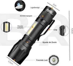 Lanterna Mini com Estojo B-max 8400 3 Modos de Luz - Imagem 2