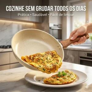 Frigideira Cerâmica   24 Cm Antiaderente Para Fogão a Gás e Cooktop Indução - Imagem 2