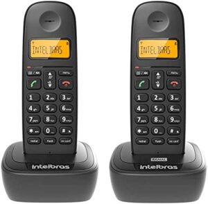 Telefone Sem Fio Intelbras TS 2512 Identificador de Chamadas, Preto