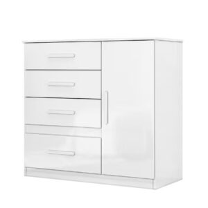 Cômoda 4 Gavetas 1 Sapateira Venus Branco Moval