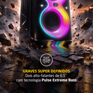 Caixa de Som Torre PULSEBOX 3 1300W Bluetooth Pulse - SP519 - Imagem 10