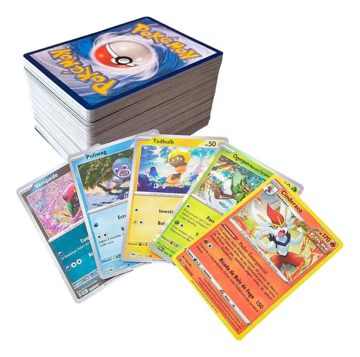 8646e91191d92a5f5ed6ebdab48c1dd7.webp Cartas Pokémon 100 cartinhas + 05 Brilhantes - Imagem 1
