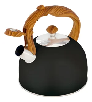 Chaleira Wood 2,5 Litros Preta Em Aço Inoxidável Mor Cor Preto