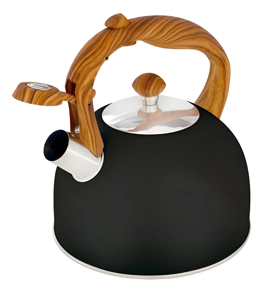 8cd2085a2f0bee8f16353f21f446993d.webp Chaleira Wood 2,5 Litros Preta Em Aço Inoxidável Mor Cor Preto - Imagem 1