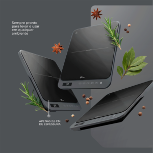 Cooktop de Indução Fischer 1 Boca Cor Cinza Eiger Bivolt Touch Screen Portátil - Imagem 2