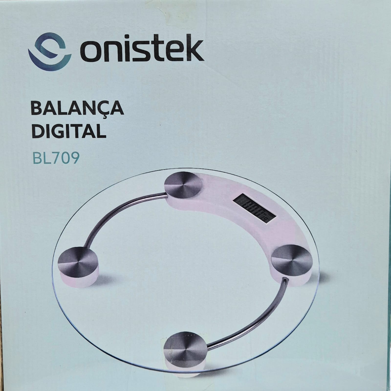 b9dc3b813a718bf44578391f34bd58d0.jpeg Balança Digital De Peso Corporal Onistek BL709 Vidro Temperado - Imagem 1