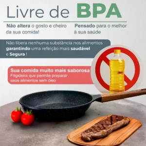 Frigideira Cerâmica De Indução E Gás Compacta Profissional 28 Cm Linha Premium - Imagem 3