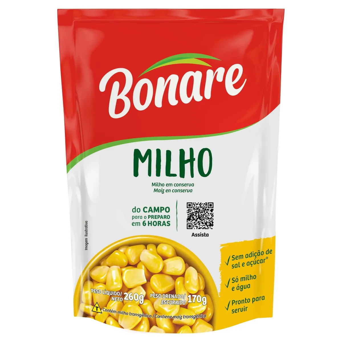 c59c4fce507b5e60645df51c635e1e50.webp Milho Verde em Conserva BONARE 170g - Imagem 1