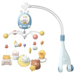 Móbile Elétrico De Bebê Com Chocalho Musical Controle De Som