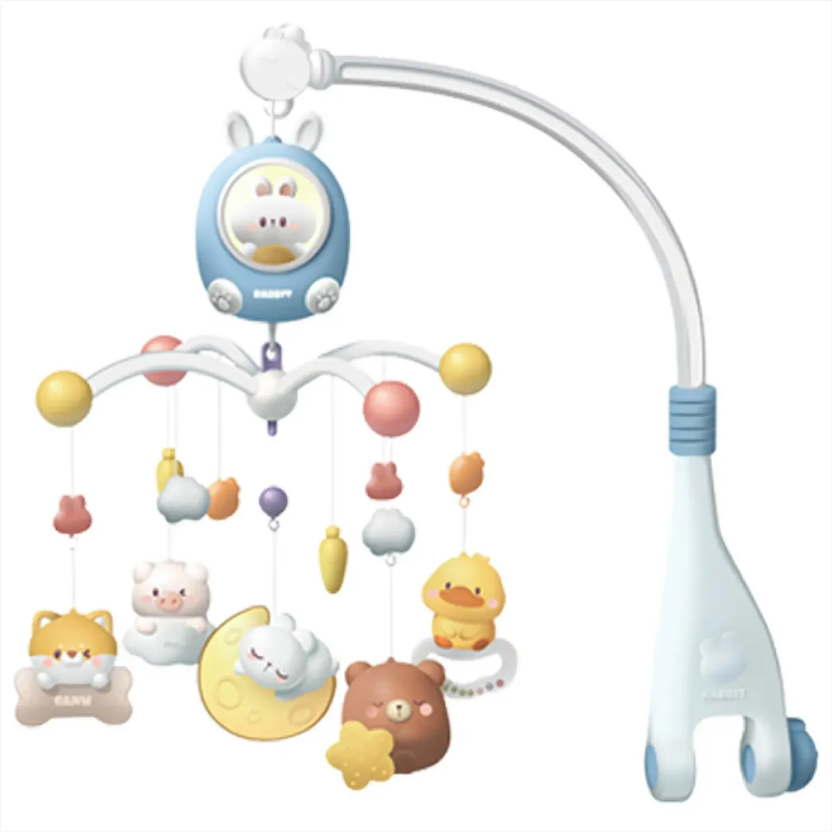 caf57488f6dd3bc3455165e7b01b41b9.webp Móbile Elétrico De Bebê Com Chocalho Musical Controle De Som - Imagem 1