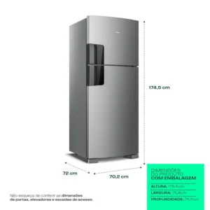 Geladeira Frost Free 412 Litros Inox Consul com Compartimentos Removíveis - CRM50MKCRM50MKBNA INOX 220V - Imagem 6