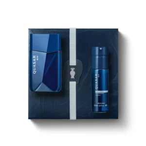 Kit Presente Quasar Blue Desodorante Colônia Masculino + Body Spray Desodorante - Imagem 2