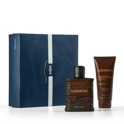 Kit Presente UOMINI Desodorante Colônia Masculino  + Creme para Barbear e Pós Barba 2 em 1