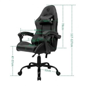 Cadeira Gamer TGT Heron, Espuma Moldada, Preta, TGT-HR-BL01 - Imagem 4