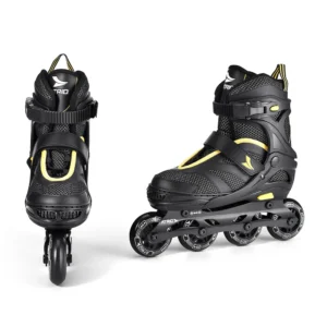 Patins Inline Regulável Tamanho 33-36 M Preto e Amarelo Atrio - Imagem 2