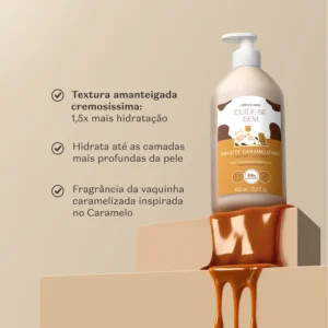 Loção Hidratante Desodorante Corporal Cuide-Se Bem Deleite Caramelizado 400Ml - Imagem 3