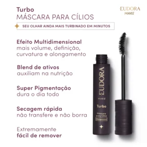Máscara de Cílios Turbo Dimension Eudora Make 10g - Imagem 2