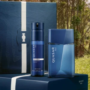 Kit Presente Quasar Blue Desodorante Colônia Masculino + Body Spray Desodorante - Imagem 3