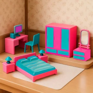 Kit Judy Home Com Boneca Judy Casinha Completa Rosa Infantil - Imagem 4