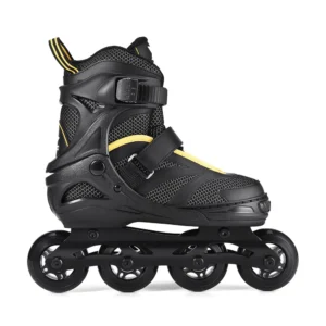 Patins Inline Regulável Tamanho 33-36 M Preto e Amarelo Atrio - Imagem 4