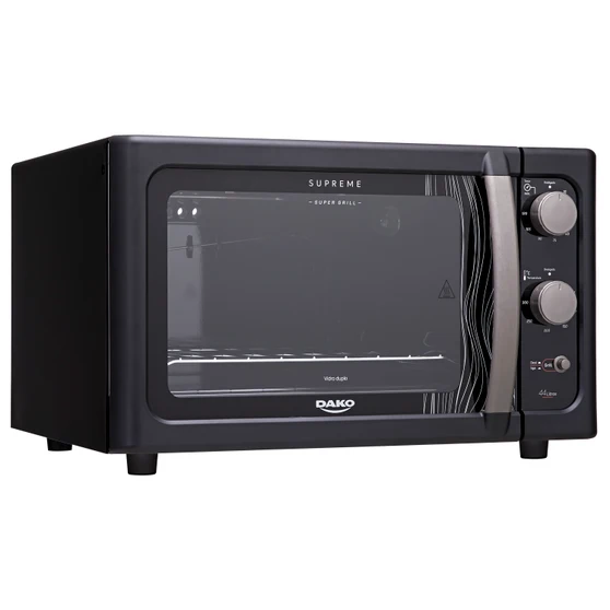 873c8580c44436954540b638bf224269.png Forno de Bancada Elétrico Preto com Grill Dourador Dako Supreme 44 Litros - Imagem 1