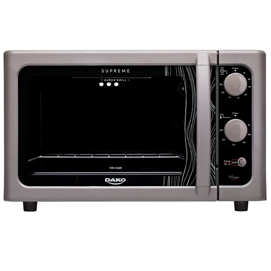 c9b0668cfd07140fa06bc13047e36a07.png Forno de Bancada Elétrico Titanium com Grill Dourador Dako Supreme 44 Litros - Imagem 1