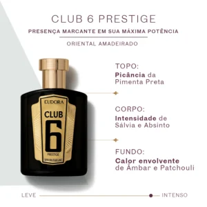 Perfume Masculino Club 6 Prestige Eau De Parfum 95Ml - Imagem 3