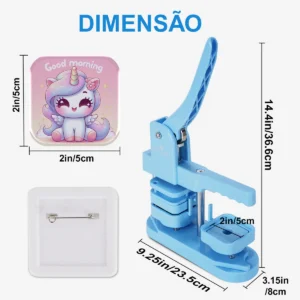 Máquinas para Pins E Bottons 5x5cm Quadrado - Imagem 3