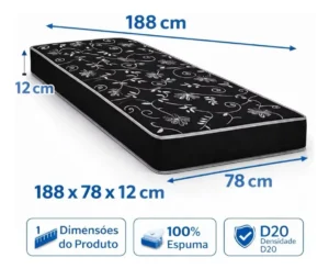 Colchão Solteiro Dream D20 188x78x12 Gazin - Imagem 3