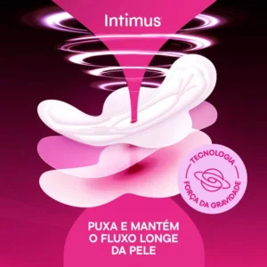 Absorvente Intimus Tripla Proteção Noite Suave Com Abas Fluxo intenso 45 Unidades - Imagem 2