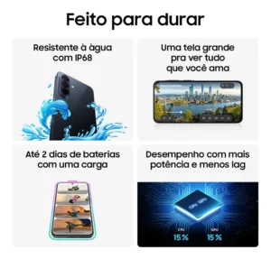 Celular Samsung Galaxy A57 5G 256GB Azul Claro - Imagem 2